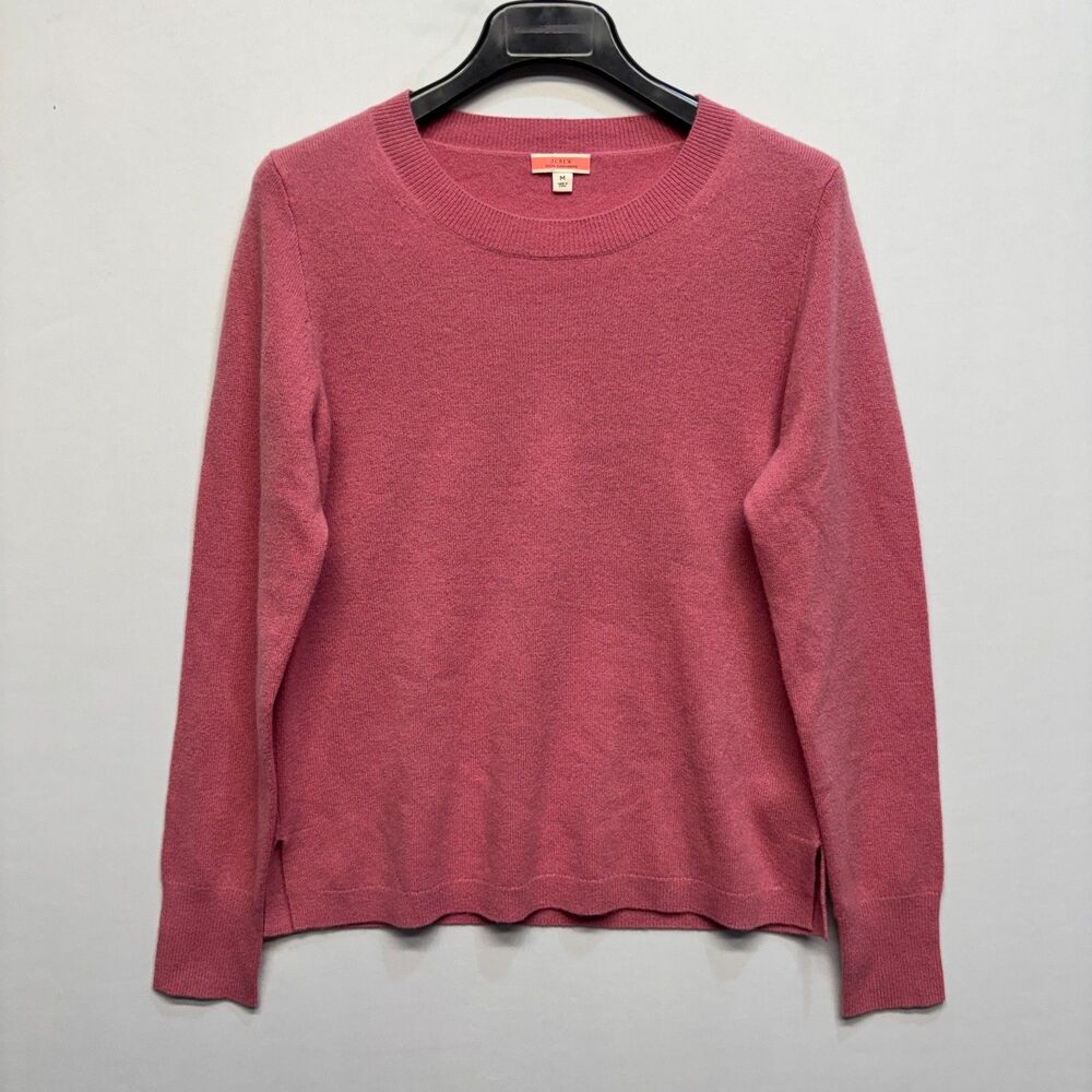 J. Crew Women 100% Cashmere Sweater Size Medium Pink C117 -25